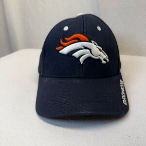 Denver Broncos Navy Baseball Cap with Orange & White Logo